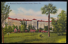 Vintage Postcard 1938 Municipal Hospital, Davis Island, Tampa, Florida (FLA) picture