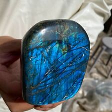 1.4lb Natural Flash Labradorite Quartz Crystal Freeform rough Mineral Healing picture