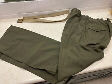 Vintage USMC Marine Corps Dress Green Pants & Web Belt picture