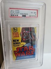 1977 TOPPS STAR WARS - RED 2ND SERIES - WAX PACK - PSA 6 EX-MT picture
