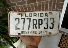 vintage Florida WHITE BLACK LETTERING FLA LICENSE PLATE TAG 277RP33 ~1970's~ picture