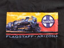 Santa Fe Railroad T-Shirt Flagstaff AZ Adult Large Black 100% Cotton HTF NOS picture