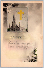 Easter Greetings Peace And Joy 1912 Gibson Postcard Kensington Connecticut picture