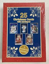 Vintage Christmas Card Box, 25 Cards W/ Envelopes Brand New Factory Sealed picture