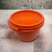 Vintage Tupperware Orange Bowl 886-22 w/ Lid Made in USA picture