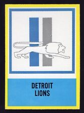 1967 NEAR MINT PHILADELPHIA FOOTBALL CARD DETROIT LIONS LOGO NICELY CENTERED #72 picture
