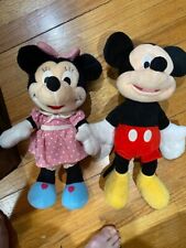 Vintage Hasbro Softies Disney Mickey And Minnie Mouse Lot Of 2 picture