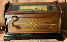 Antique c1880-1890 Concert Roller Organ Hand Crank w/Cobb Music Rolls works well picture