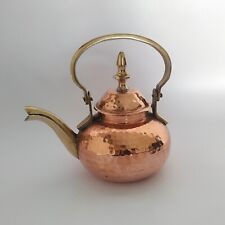 Indian Pure Copper Handmade Hammered Tea Kettle Teapot Coffee Serving Pot 450 ML picture