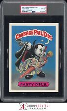1986 GARBAGE PAIL KIDS GIANT STICKERS #1 NASTY NICK PSA 8 N3910405-297 picture