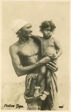 India, Madras, One Man and One Child Vintage printChennai (Tamil),  picture