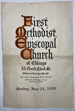 First Methodist Episcopal Church of Chicago, 1928 Program - Rev. John Thompson picture