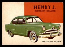 1954 Topps World on Wheels #82 Henry J. Corsair Deluxe Two Door VG/EX picture