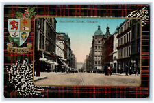 Glasgow Scotland Postcard Sauchiehali Street c1910 Macdonald Logo Red Plaid picture