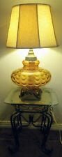 Falkenstein, 2 Original Vintage 7315 Amber Glass Lamps In Working Condition  picture