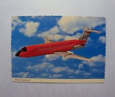 Vtg. Postcard One of Braniff Airlines multi colored fleet of Jets A-13 picture