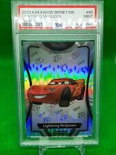 2023 Kakawow Phantom Disney 100 Lightning McQueen #65 Silver Holo Cars PSA 9 picture