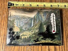 Vintage Reverse Painted Glass Thermometer Whitemire Jones Indian Horse Oil Gas picture