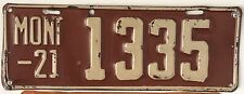 1921 Montana License Plate VERY NICE COMPLETELY ORIGINAL 4 Digit picture
