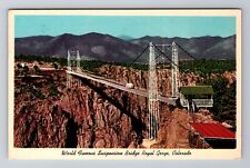 Royal Gorge CO-Colorado, World Famous Suspension Bridge, Vintage c1975 Postcard picture