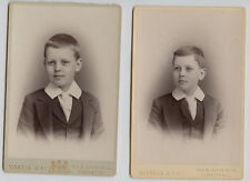 2 Cabinet Photo's - Same Very Cute Older Boy - Brighton picture