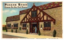 Philadelphia PA Pennsylvania Sansom House Restaurant Exterior Linen Postcard picture