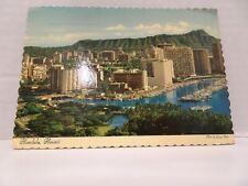 Vintage Postcard Honolulu Hawaii Skyline Diamond Head Posted 1984 picture