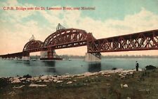 Vintage Postcard C.P.R. Bridge Over The St. Lawrence River Near Montreal Canada picture