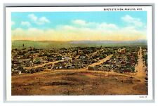 Bird's-Eye View Rawlins WY Vintage Postcard picture