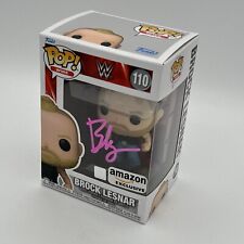 Brock Lesnar Auto Signed Funko Pop #110 WWE Wrestling Superstar Collectible picture