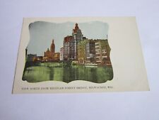 Vtg Postcard Milwaukee WI View North from Michigan St Bridge UNPOSTED UDB picture
