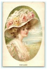 c 1915 Rose Queen Portrait  Vintage Postcard picture