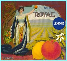 Corona Royal Queen Orange Citrus Crate Label Art Print picture