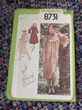 ©1978 Simplicity Pattern 8731 Modest Dress Prairie Country Boho Size 14 Bust 36  picture