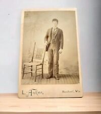 Will Hooper 1894 Cabinet Card Studio Photo Personalized on Back & Dated picture