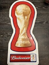 Budweiser 2002 FIFA World Cup Korea Japan Metal Sign 30”  picture