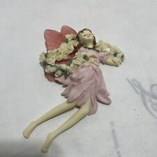 Miniature Fairy Small Sitting Pink Dress DDL1231 picture