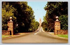 Durham NC Duke University North Carolina Main Entrance West Campus Vtg Postcard picture