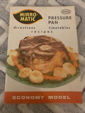 1961 Mirro-Matic Pressure Pan booklet directions timetables recipes 59 pages picture
