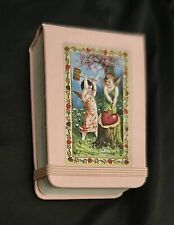 Vintage Aesthetic Miniature Notebook - Pink. Angels Impaling A Heart 3”x4”  picture