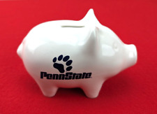 Pfaltzgraff Penn State University, PA Ceramic Piggy Bank w/ Bottom Cap White picture