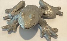Vintage Detailed Miniature Pewter Figure Spoontiques Smiling Frog Figurine picture