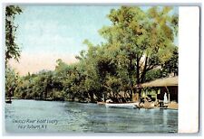 c1910's Owasco River Boat Livery Vintage Auburn New York NY Unposted Postcard picture