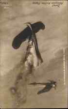 Airplanes WWI Dogfight Crash German c1910s Real Photo Postcard of Art picture
