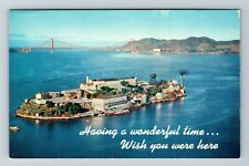 San Francisco CA-California, Alcatraz Island Vintage Souvenir Postcard picture