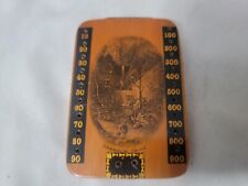   Rare Antique Mauchline Ware BezIque Board 2 Pegs 2x3in ca 1880 Shanklin Chine picture