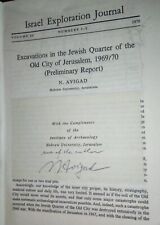 NAHMAN AVIGAD ISRAELI ARCHAEOLOGIST, SIGNED CARD & BOOKLET 1969 JEWISH JERUSALEM picture