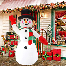8FT LED Light Up Giant Snowman Christmas Inflatable Lighted Yard Decoration Gift picture