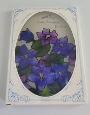 Joan Baker Designs Hand Painted Stained Glass Suncatcher Mother Love 4.5