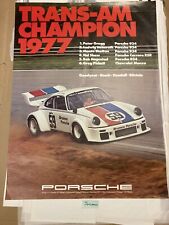 Original Porsche Racing Poster Trans Am Champion 1977 Great Condition picture